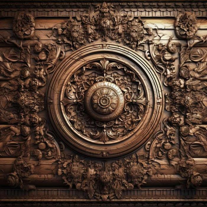 Patterns and decorations (stl ceiling 3, PATTERN_2127) 3D models for cnc